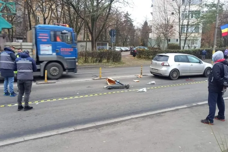 Clujean de 85 de ani lovit de mașină în Gheorgheni. Mergea pe trotinetă FOTO