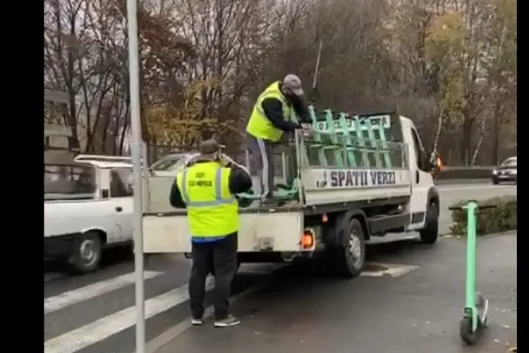 Boc a declarat război trotinetelor electrice! Sunt ridicate de unde au fost abandonate