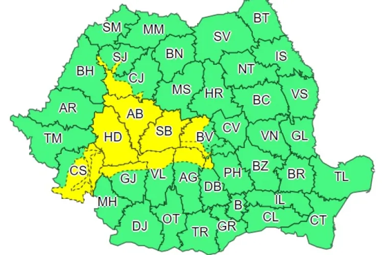 Meteo Cluj: Cod galben de NINSORI în mai multe județe. Clujul este afectat