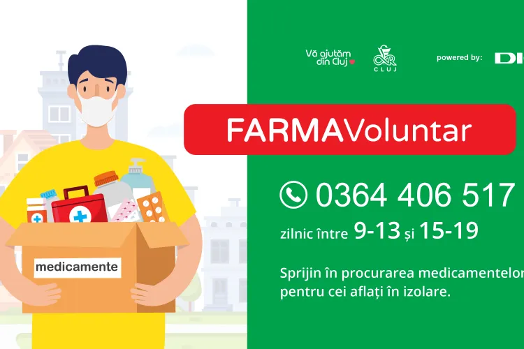 CLUJ: Zeci de voluntari vor duce medicamente persoanelor aflate în carantină