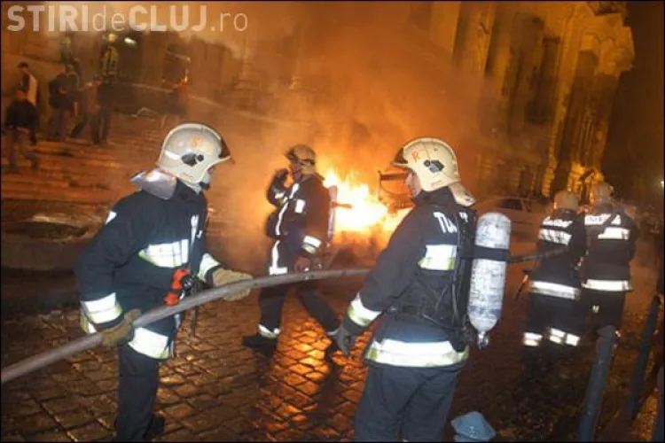Sediul firmei care ridica masini in Turda, incendiat!