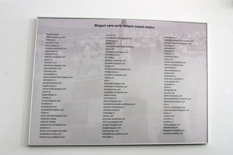 Bloggerii clujeni, recunoscuti de Primaria Cluj Napoca! Vezi panoul cu membrii comunitatii! FOTO