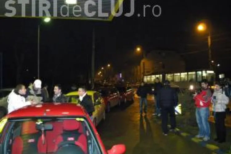 20 de soferi clujeni au blocat benzinaria Mol de pe strada Teodor Mihali din Cluj-Napoca VIDEO