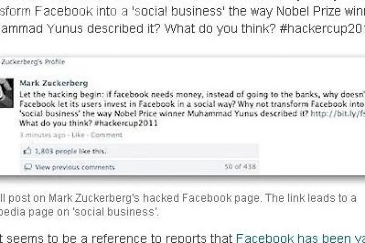 Contul de Facebook al lui Mark Zuckerberg, spart de hackeri!