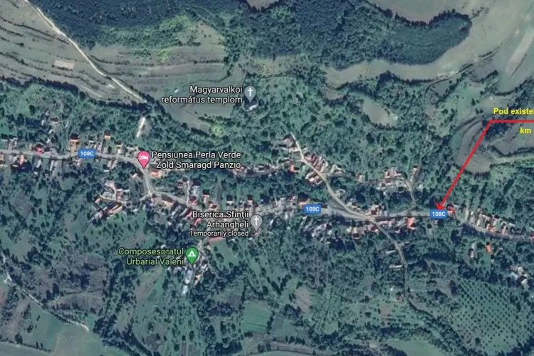 CLUJ: Se reconstruiește podul care traversează Valea Valcău. Cât va costa investiția