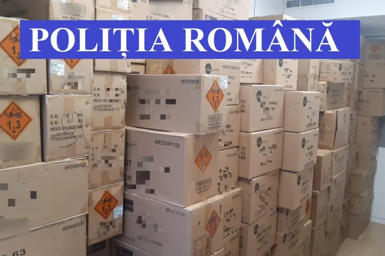 Mii de petarde și artificii confiscate de polițiști la Cluj, într-o singură zi FOTO