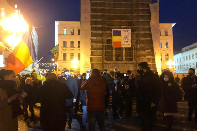 George Simion mustrat la Timișoara de revoluționari