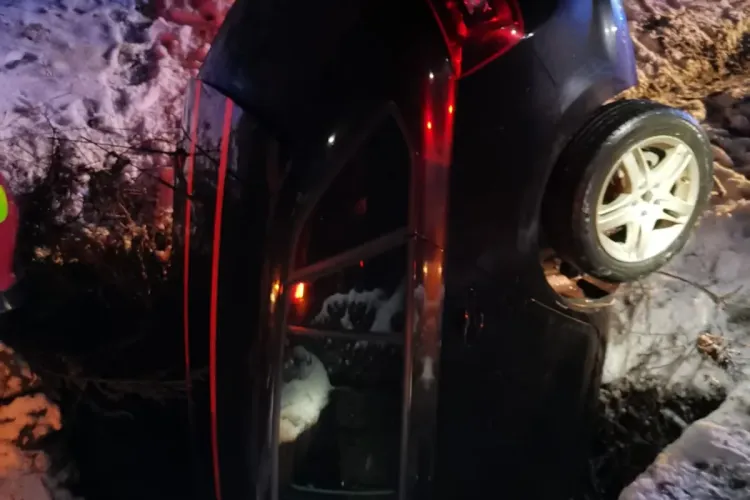 Accident în Bistrița Năsăud, pe Dealul Dumitrei - FOTO