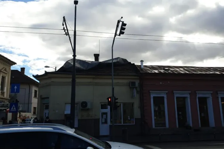 Copaci smulși de vânt pe strada Bună Ziua