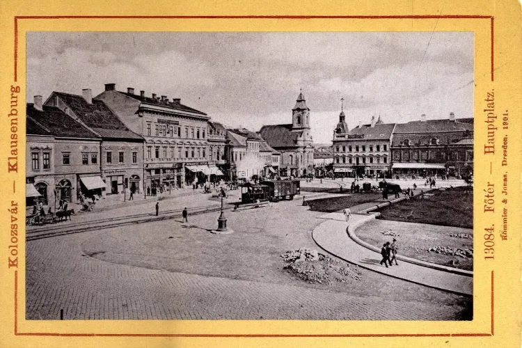 Un tren cu aburi circula prin Piața Unirii în 1901 - FOTO