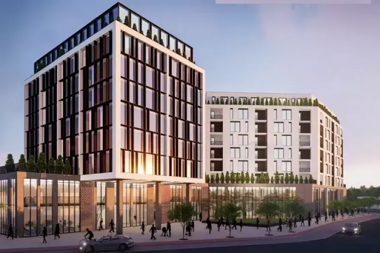 Bloc de 33 de metri între hale pe strada Vidrei. Boc: V-am spus să vă feriți de cacofoniile astea. Hală, bloc, hală, bloc 