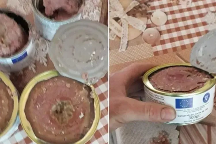 Săracii din Cluj au primit conserve stricate să nu moară de foame - FOTO