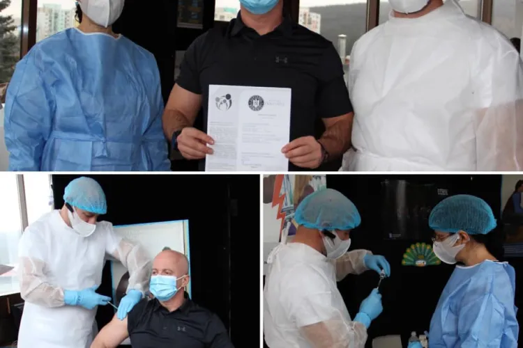 Polițiștii din Cluj au centru de vaccinare la Colina, care a început să funcționeze - FOTO   