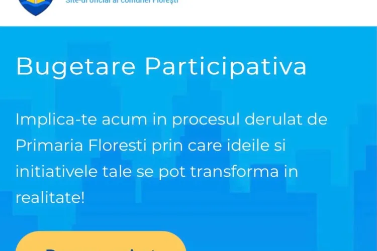 Bugetare participativă Floresti 2021 - Bogdan Pivariu: „Am alocat 1 milion de lei pentru Bugetarea Participativă”