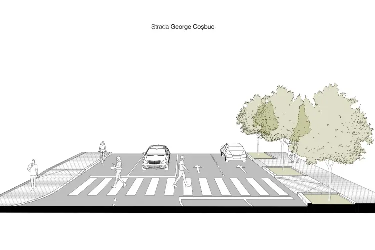 Strada George Coșbuc va avea 25 de locuri de parcare, după modernizare