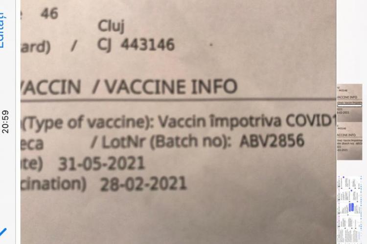Gheorghiță despre vaccinul AstraZeneca suspendat din lotul ABV2856: Nu au de ce să intre în panică cei vaccinați