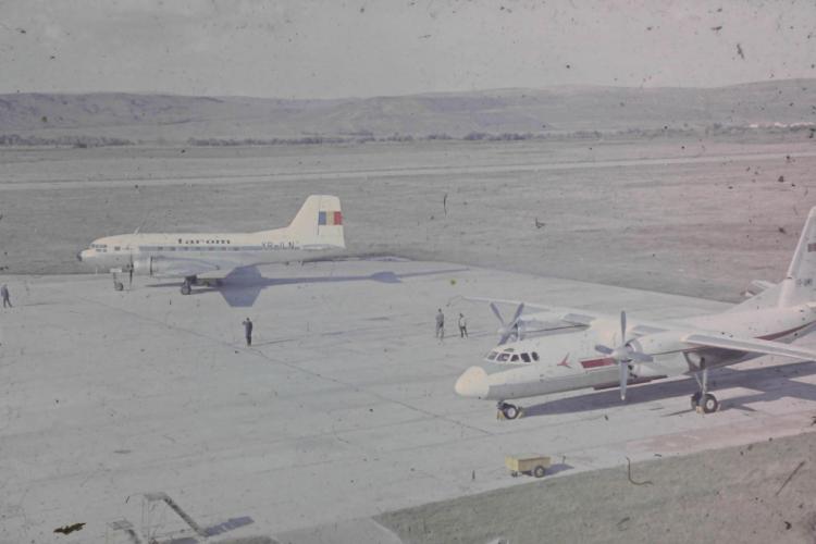 Turnul de control de la Aeroportul Cluj, în anii '70. Istoria Aeroportului începe în 1930 - FOTO