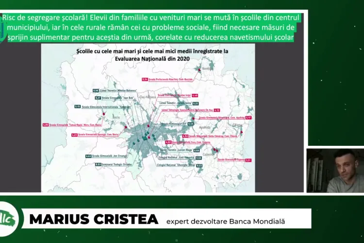 Banca Mondială: Se creează un fenomen de segregare școlară, prin calitatea școlilor din Cluj-Napoca și cele din comunele din jur
