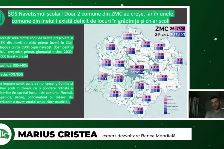 10.000 de elevi și 40.000 de oameni vin în Cluj-Napoca la școală și locul de muncă, din Baciu, Apahida, Florești, Chinteni, Ciurila, Gilău 