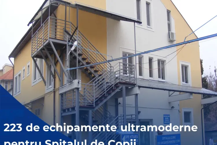Peste 200 de noi echipamente medicale ultramoderne vor intra în dotarea Spitalului de Copii 