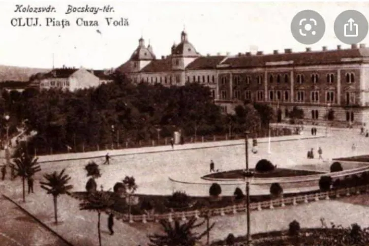 În Piata Avram Iancu era un parc pădure până în 1920 - Fotografie de atunci, din fosta Piață Cuza Vodă