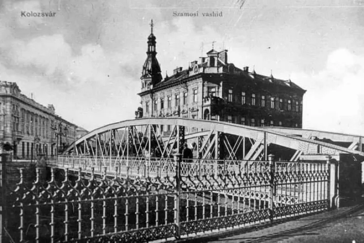 Istoria neclară a Podului Horea, din centrul Clujului, De la podul de lemn, la metal și acum la beton - FOTO