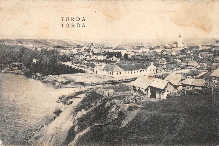 Imagine cu Turda veche, cel mai probabil din perioada interbelică - FOTO   