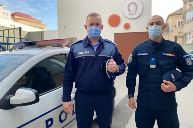 Doi polițiști au salvat un bărbat care intenționa să își ia viața - FOTO