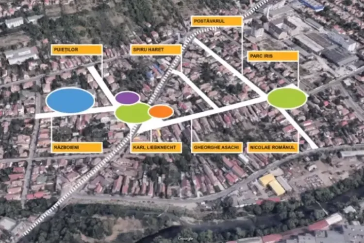 Sensuri unice în Iris, cu câte o bandă pe sens, pentru a descuraja traficul de tranzit - Dezbatere Piața Liebknecht