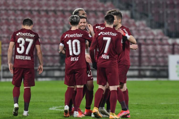Liga I. CFR Cluj a ajuns la un singur punct de liderul FCSB, după victoria cu Dinamo
