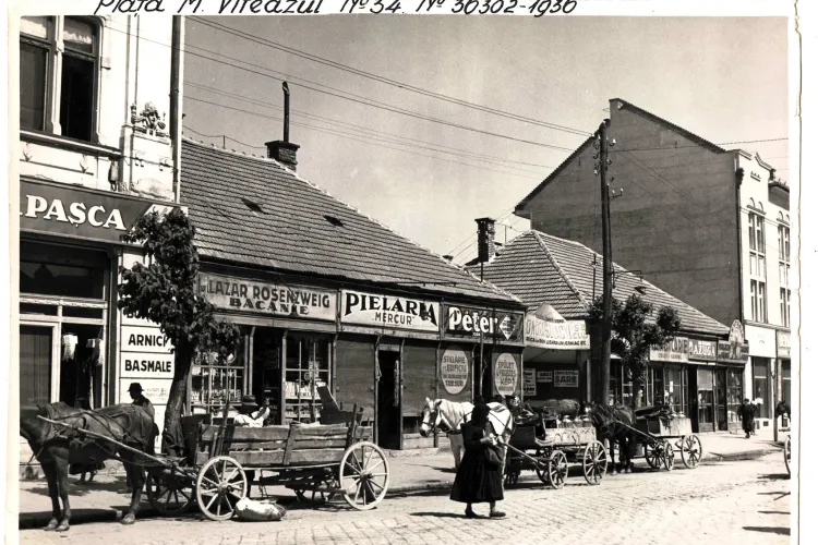 ”Bijuterie” de fotografie din Clujul bunului gust - Piața Mihai Viteazu, 1936. Mai jos s-a construit recent oribilul ”Flip” - FOTO