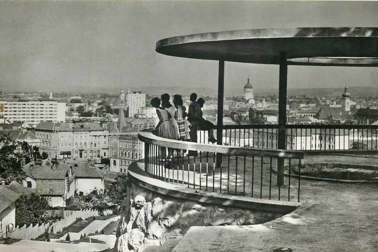 Panoramă superbă cu Clujul, din 1966, de pe Dealul Cetățuia - FOTO