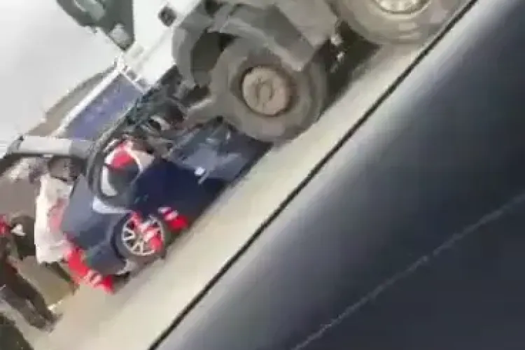 Accident GRAV în Gilău lângă reprezentanta MAN - VIDEO / UPDATE - O persoană a murit