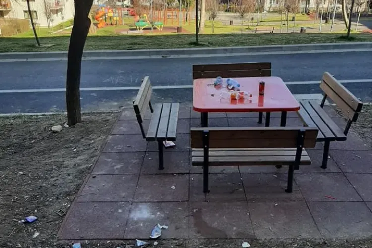 Așa arată în fiecare dimineață noul parc din Mănăștur, strada Primăverii - FOTO