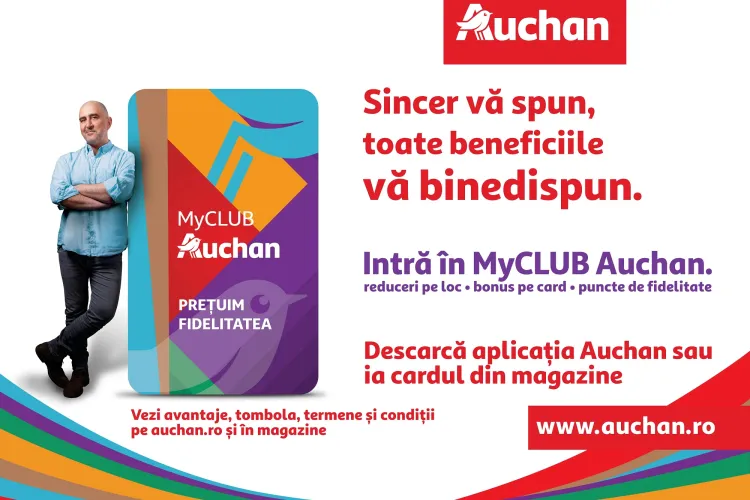 Surpriză pentru clujeni: Auchan România a lansat programul de fidelitate MyCLUB Auchan