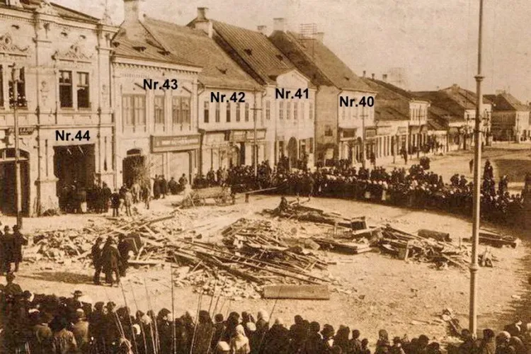 Imagini de la o explozie de gaz din Turda, 1917. A distrus tipografia Füssy - FOTO