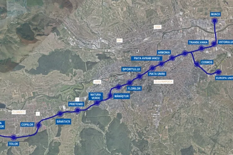 Cum se numesc stațiile viitorului Metrou din Cluj: Țara Moților e în Florești, iar Natura Verde, în Mănăștur. Unde e stația Cosmos - FOTO