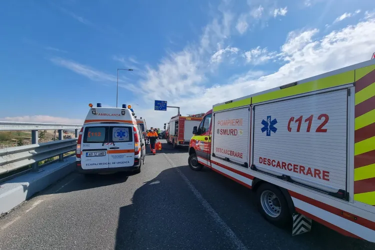 Accident grav cu patru mașini pe DN1, la Alba - FOTO   
