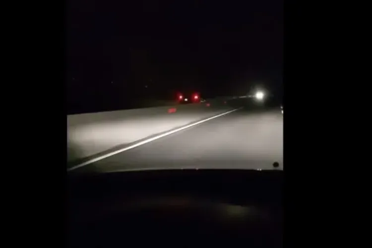 O mașină a circulat cu 130 km/oră pe contrasens pe DN1 - VIDEO