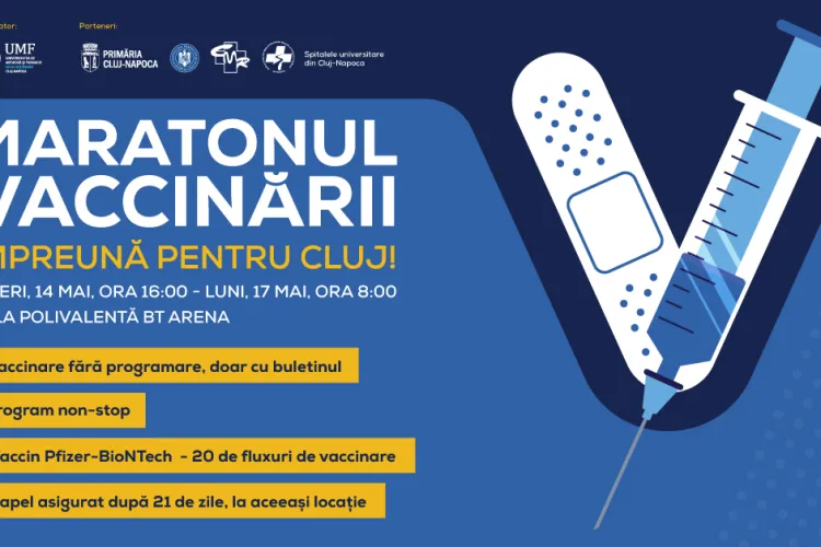Vineri UMF „Iuliu Hațieganu” va da startul maratonului vaccinării de la Cluj-Napoca - VIDEO
