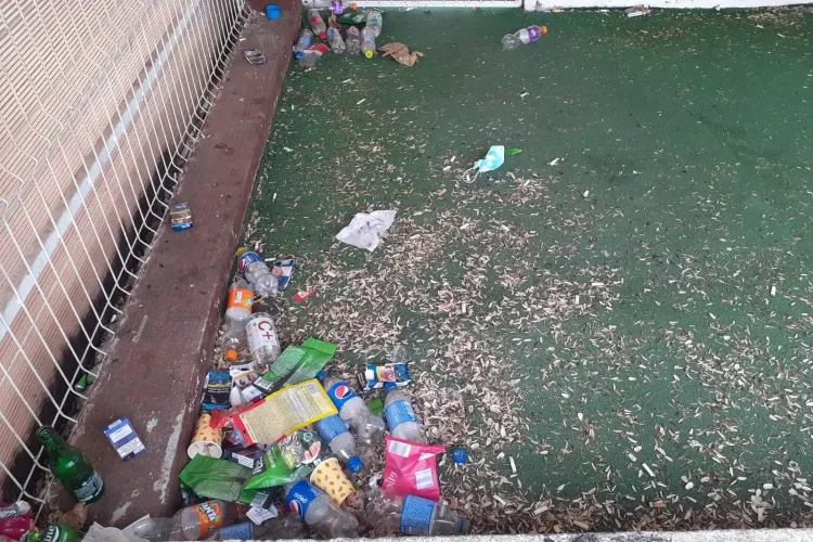 Primăria Turda îi face nesimțiți pe tinerii care lasă covoare din coji de semințe după ei - FOTO