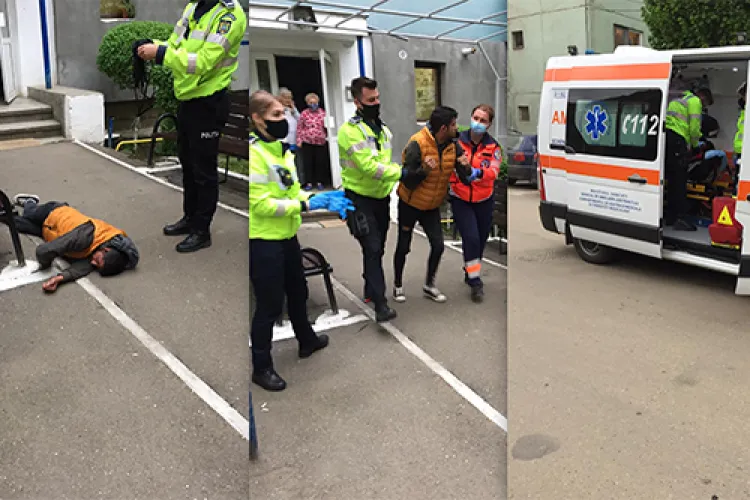 Turda: Tânăr drogat și leșinat pe aleea din fața blocului - FOTO