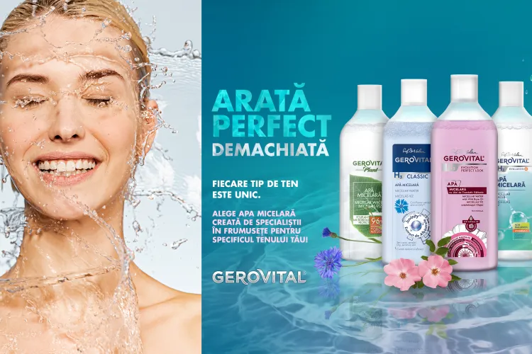 Farmec relansează Apele Micelare Gerovital cu ambalaje moderne, în varianta de 400 ml 