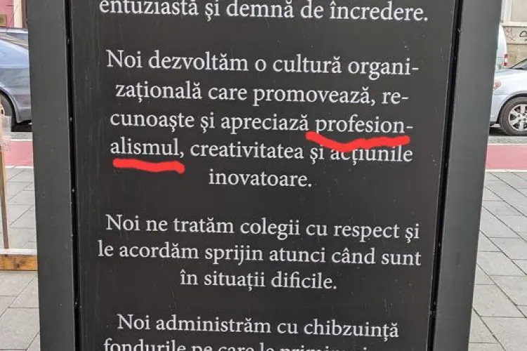 Greșeală gramaticală a Poliției Cluj , taxată pe Internet - FOTO