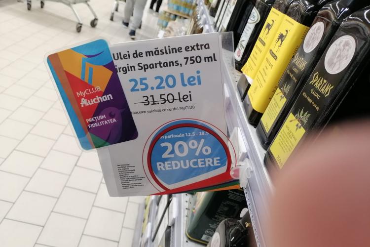 Clujenii sunt puși în încurcătură de sistemul de reduceri de la Auchan - FOTO