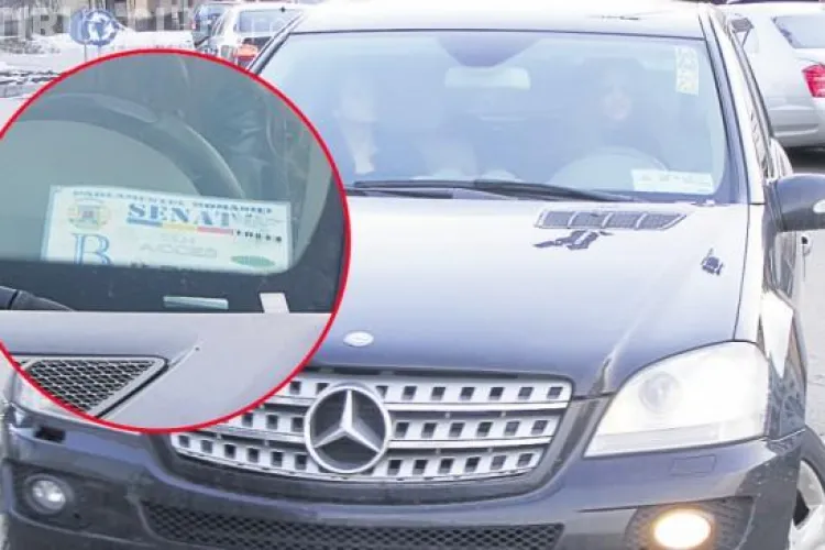 Bianca Dragusanu a folosit la Cluj o masina cu o acreditare falsa de la Senat? Vezi a cui e limuzina de lux  - FOTO