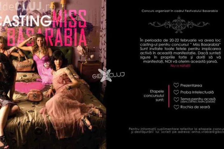 Miss Basarabia! Castingul va avea loc in perioada 20-22 februarie