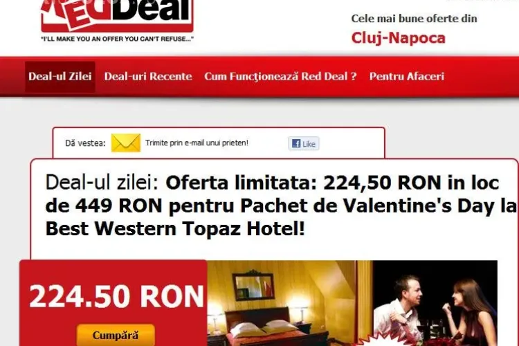 (Advertorial)Seara romantica de Sfantul Valentin la Topaz, la jumatate de pret!