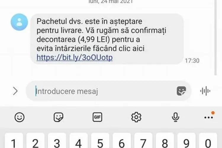 Clujenii, bombardati cu SMS -uri ”otrăvite” despre colete pe care nu le-au comandat