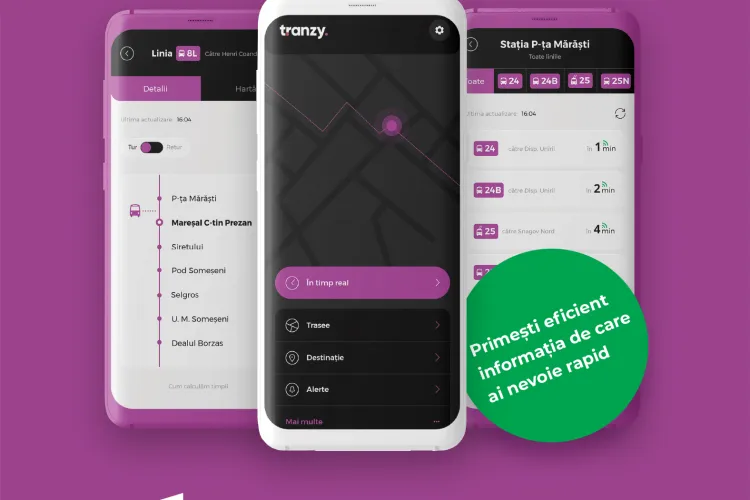 Tranzy, aplicația de mobil din Cluj care spune când ajunge autobuzul în stație